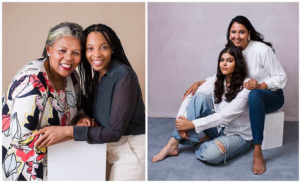 teenage-and-young-daughter-in-photography-session-with-mother-leaning-embracing-poses