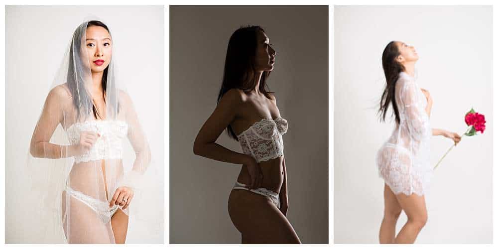 girl-wearing-white-lace-robe-white-bralette-veil-bridal-boudoir-look-by-female-photographer-london